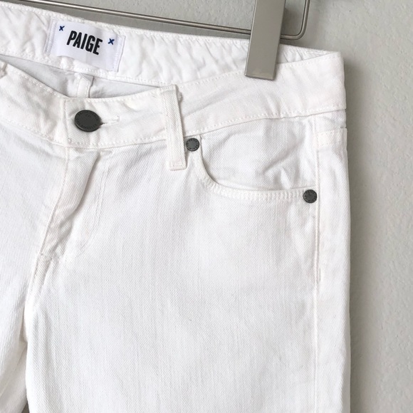 SUMMER CLOSEOUT ☀️ \Paige\• Bermuda Cutoff Shorts in Optic White - Picture 3 of 16